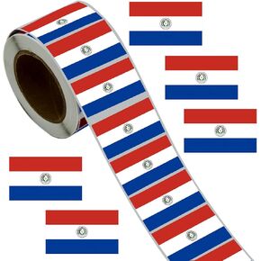 500 Pcs Paraguay Flag Labels Stickers Paraguayan National Flags Birthday Party Decorations National Country Festival Party Supplies Patriotic Sticker in Saudi Arabia
