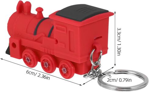 KESYOO Train Shape Led Light Keychain Set with Flashing Light and Sound Portable Mini Train Key Rings for Car Backpack and Everyday Use Unique Decorative Key Pendant in Kuwait