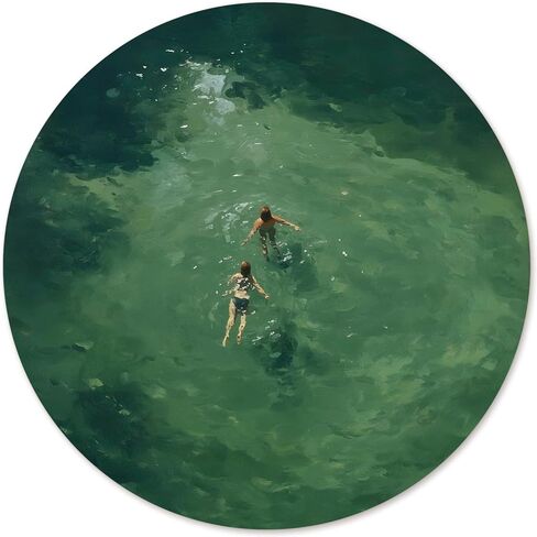 Vintage Sailboat Round Mouse Pad, Retro Coastal Landscape Mousepad for Women, Rustic Nautical Blue Seascape Non-Slip Base Desktop Protection Mouse Mat for Computer Home Office, 8.7x8.7 Inches in Kuwait