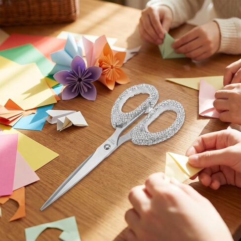 Bling Rhinestone Scissors Stainless Steel Scissors for Crafting, Office, Home, Multi-use Paper Cutting Tool(6.3 Inch) in Saudi Arabia