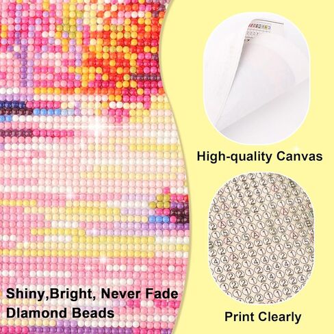 Focart Diamond Painting Kits for Adults Beginners, Full Drill Round Diamond Art, Handmade Coffee Pattern 5D DIY Paint by Numbers Gem Art for Home Wall Decor, Ideal Gift for Women Mom Grandma in Saudi Arabia