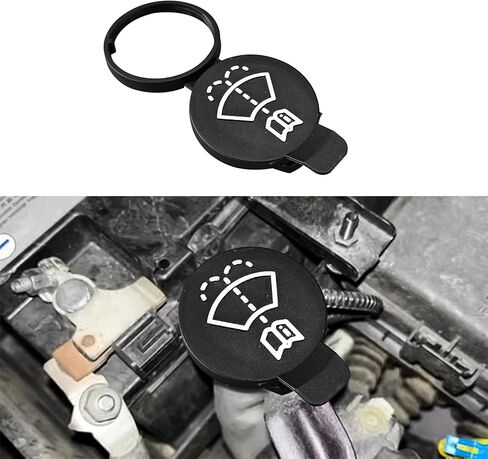 Windshield Wiper Washer Fluid Reservoir Tank Bottle Cap, Car Washer Fluid Cap, 13227300 Reservoir Tank Cap, Windshield Washer Reservoir Cap Replacement for Chevy Buick Cadillac GMC (Black) in Kuwait