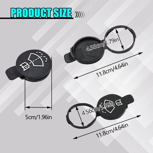 Windshield Wiper Washer Fluid Reservoir Tank Bottle Cap, Car Washer Fluid Cap, 13227300 Reservoir Tank Cap, Windshield Washer Reservoir Cap Replacement for Chevy Buick Cadillac GMC (Black) in Kuwait