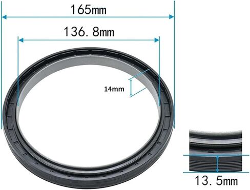 Rotating Shaft HEP9502 Hub Oil Seal 136.8x165x13.5/14, Type Rubber Sealing Gasket 136.8 * 165 * 13.5/14mm in Saudi Arabia