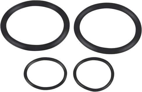 Karlak Vanos N40 N42 N46 N45 316i 318i 320i Ring Seals Kit, Rubber, Good Tightness, Stable Characteristics, 4 Seals, Black, Suitable for Car Enthusiasts in Saudi Arabia