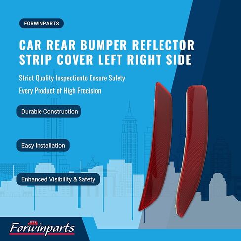 Forwinparts Car Rear Bumper Reflector Strip Cover for BMW X5 E70 2007 2008 2009 2010 2011 2012 2013 Left Right Side 63217158949 63217158950 ABS Red Gray (Set of 2) in Kuwait