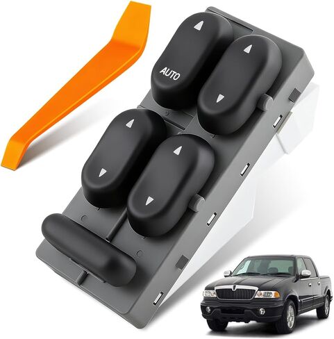 Power Window Switch Fit for Ford F250/F350 Super Duty, Excursion, Expedition (1999-2001), Lincoln Navigator (1999-2002), Lincoln Blackwood 2002 Front Left Driver Side, Replaces XL1Z14529BA in Saudi Arabia