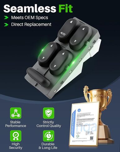 Power Window Switch Fit for Ford F250/F350 Super Duty, Excursion, Expedition (1999-2001), Lincoln Navigator (1999-2002), Lincoln Blackwood 2002 Front Left Driver Side, Replaces XL1Z14529BA in Saudi Arabia
