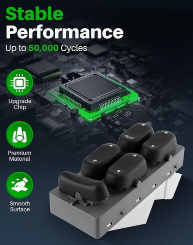 Power Window Switch Fit for Ford F250/F350 Super Duty, Excursion, Expedition (1999-2001), Lincoln Navigator (1999-2002), Lincoln Blackwood 2002 Front Left Driver Side, Replaces XL1Z14529BA in Saudi Arabia
