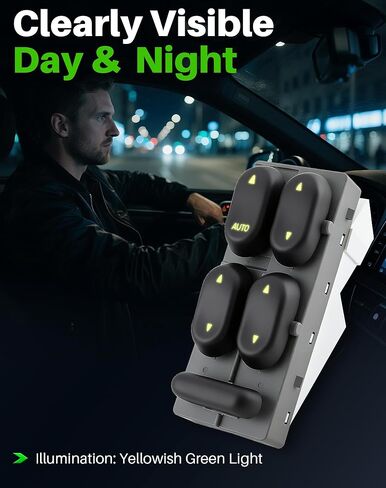 Power Window Switch Fit for Ford F250/F350 Super Duty, Excursion, Expedition (1999-2001), Lincoln Navigator (1999-2002), Lincoln Blackwood 2002 Front Left Driver Side, Replaces XL1Z14529BA in Saudi Arabia