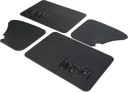 KUAFU Door Panels Compatible with 1965-1977 Volkswagen Beetle Vw Street Baja Bug w/Pockets Leather Black 4 Pcs in Kuwait
