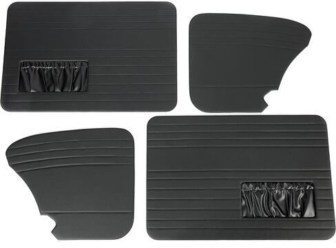 KUAFU Door Panels Compatible with 1965-1977 Volkswagen Beetle Vw Street Baja Bug w/Pockets Leather Black 4 Pcs in Kuwait