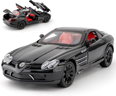 SLR Race Car Model, Die-cast 1:24 Toy Cars with Light and Sound, Alloy Pull Back Car for Kids Boys Girls Adults Birthday Gift (Purple) in Saudi Arabia