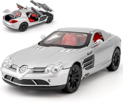 SLR Race Car Model, Die-cast 1:24 Toy Cars with Light and Sound, Alloy Pull Back Car for Kids Boys Girls Adults Birthday Gift (Purple) in Saudi Arabia