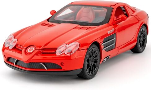 SLR Race Car Model, Die-cast 1:24 Toy Cars with Light and Sound, Alloy Pull Back Car for Kids Boys Girls Adults Birthday Gift (Purple) in Saudi Arabia