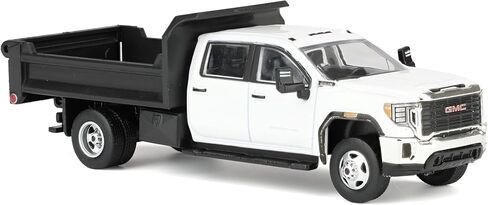 1/64 2022 GMC Sierra 3500HD with Dump Bed Summit White Diecast Exclusive 51563-A in Saudi Arabia