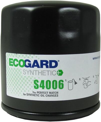 فلتر زيت المحرك الفاخر S4006 من ECOGARD للزيوت الاصطناعية يناسب شيفروليه سيلفرادو 1500 5.3L 1999-2006، Tahoe 5.3L 2003-2006، Silverado 1500 4.8L 1999-2006، Silverado 2500 HD 6.0L 2003-2006 in Kuwait