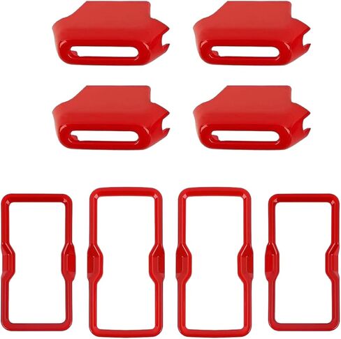 for 2021-2025 Ford Bronco Air Conditioning Vent Adjustment Trim and Center Console Dashboard Vent Side Ring Covers 4 Pack Orange (Orange) in Saudi Arabia