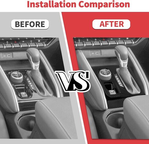 Jimen Fit for Chevrolet Colorado/GMC Canyon 2023-2025, Center Console Gear Shift Panel Trim Cover (Carbon Fiber) in Kuwait