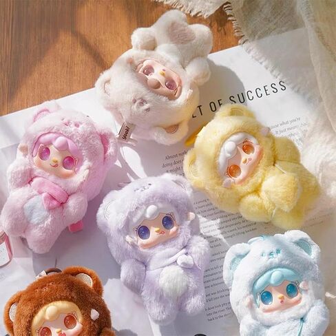 Yooki Take A Bite of Bear Series Plush Box Cute Action Figures Collectible Mystery Stuffed Doll Toys Bag Charm Pendant Keychain Birthday Valentine Gift for Friends Family Kids in Saudi Arabia