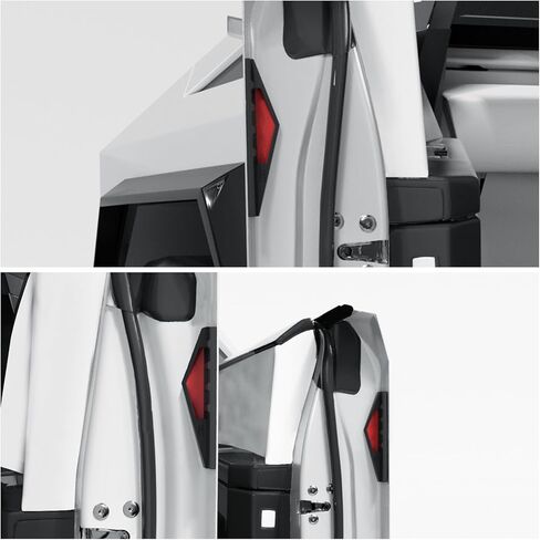 4 قطع من مقابض أبواب السيليكون المقاومة لبصمات الأصابع من LUCKEASY لـ Tesla Cybertruck 2023-2025 2026 مع شرائط عاكسة مضادة للخدش، واقيات حافة الباب الآمنة اللاصقة 3M باللون الأسود والأحمر in Kuwait