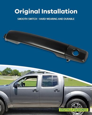 LUJUNTEC Exterior Front Driver Left Side Door Handle Replacement for 2005-2022 for Nissan for Frontier,2004-2022 for Nissan for Maxima 1pc Black Handle Replace OE 806075Z055, 80607EA552 in Kuwait