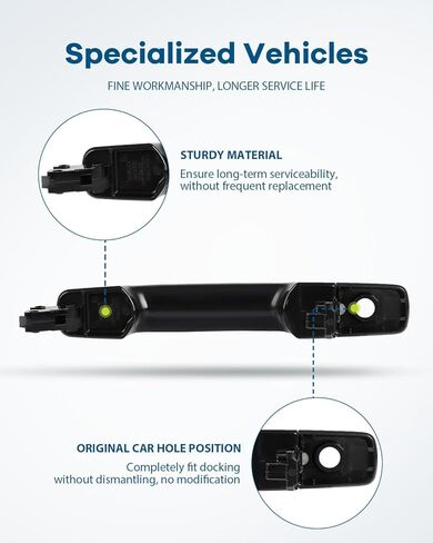 LUJUNTEC Exterior Front Driver Left Side Door Handle Replacement for 2005-2022 for Nissan for Frontier,2004-2022 for Nissan for Maxima 1pc Black Handle Replace OE 806075Z055, 80607EA552 in Kuwait