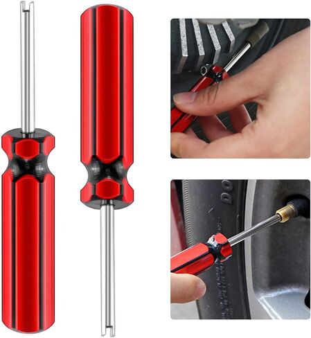Valve Core Removal Tool Car Tire Valve Stem Tool Motorcycle Truck Bike Screwdriver Tire Repair Install Tool for All Standard Valve Cores (10) in Saudi Arabia