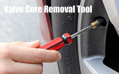Valve Core Removal Tool Car Tire Valve Stem Tool Motorcycle Truck Bike Screwdriver Tire Repair Install Tool for All Standard Valve Cores (10) in Saudi Arabia