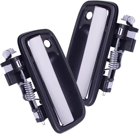Exterior Front Driver & Passenger Door Handle Set, Compatible with 1995-2004 Toyota Tacoma - Textured Black - 69220-35020, 69210-35020, 79345, 91318, 79344, 91319 in Kuwait