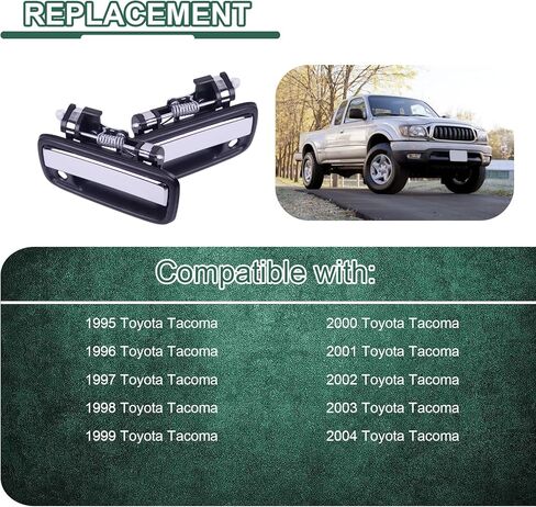 Exterior Front Driver & Passenger Door Handle Set, Compatible with 1995-2004 Toyota Tacoma - Textured Black - 69220-35020, 69210-35020, 79345, 91318, 79344, 91319 in Kuwait