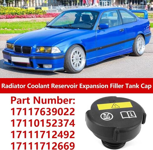 Radiator Coolant Reservoir Expansion Filler Tank Cap Cover for BMW 318i 1990-1998 Expansion Tank Cap for BMW 318is 1990-1997 Part Number 17111712492 1Pcs in Saudi Arabia
