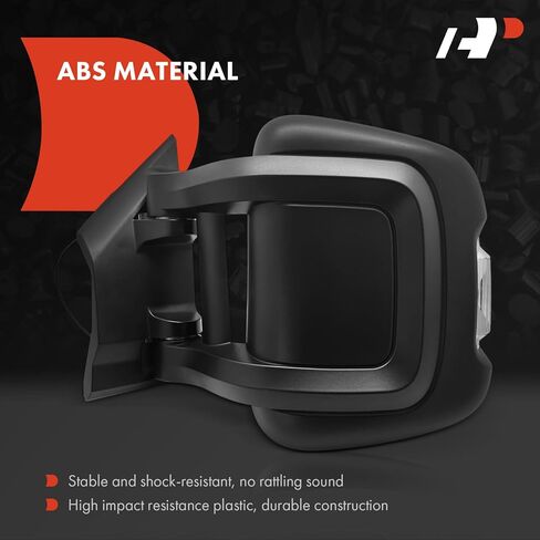 A-Premium Driver Side Power Door Mirror - Compatible with Ram ProMaster 1500, ProMaster 2500, ProMaster 3500, 2014-2024 - Heated Manual Folding Textured Black Outside Rear View Mirror in Kuwait
