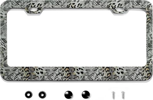 Colorful Floral License Plate Frame Personalise Flowers License Plate Frame Car Universal Stainless Steel Accessories Car Decor with 2 Holes and Screws Fits Standard Us Vehicles Size 12.3 X 6.3 Inch in Saudi Arabia
