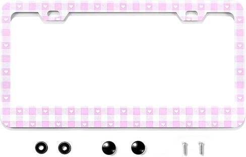 Colorful Floral License Plate Frame Personalise Flowers License Plate Frame Car Universal Stainless Steel Accessories Car Decor with 2 Holes and Screws Fits Standard Us Vehicles Size 12.3 X 6.3 Inch in Kuwait