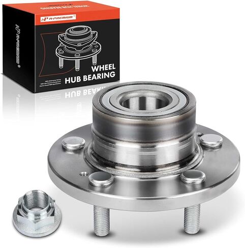 A-Premium Rear Wheel Bearing and Hub Assembly with 5-Lug Compatible with Hyundai Santa Fe 2001-2006, FWD Only in Kuwait