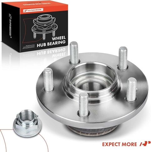 A-Premium Rear Wheel Bearing and Hub Assembly with 5-Lug Compatible with Hyundai Santa Fe 2001-2006, FWD Only in Kuwait