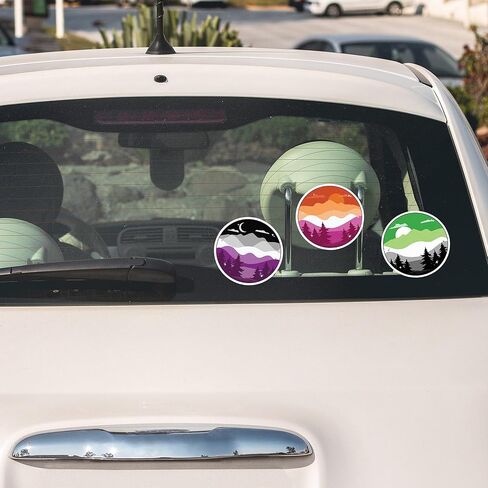 Subtle Lesbian Flag, Weather-Resistant Pride Sticker for Laptop, Water Bottles, Window, Car (3" x 3") in Saudi Arabia