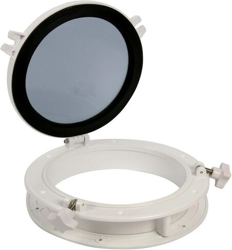Amarine made Pair of Boat Window Yacht Round Opening Portlight Porthole Window 8" Replacement Window Port Hole - ABS Tempered Glass in Saudi Arabia