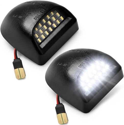 مجموعة مصابيح لوحة الترخيص LED لـ 1999-2013 Ch-evy Silverado 1500 2500 3500، GMC Sierra، Suburban، Tahoe، Yukon، Escalade، 6000K استبدال مصباح العلامة البيضاء، 2 حزمة (6000K زينون أبيض) in Kuwait