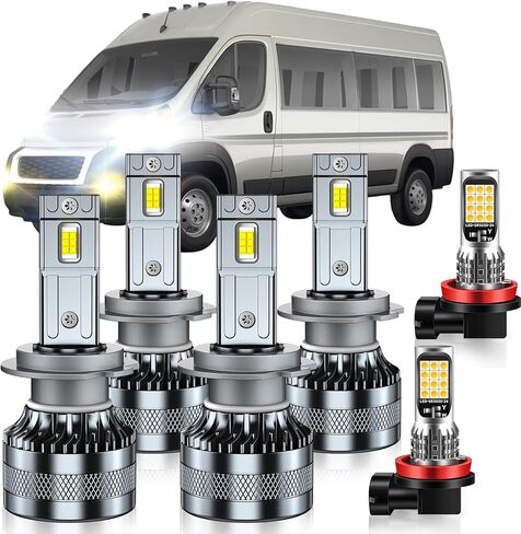 Compatible with 2007-2016 BMW 328i Fog Light Bulbs, High/Low Beam Fog Light Bulbs, 600% Brightness, 6000K White and 3000K Yellow Combo, Pack of 6 in Saudi Arabia