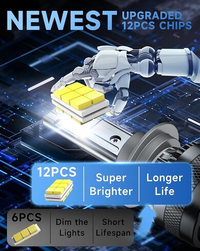 Compatible with 2007-2016 BMW 328i Fog Light Bulbs, High/Low Beam Fog Light Bulbs, 600% Brightness, 6000K White and 3000K Yellow Combo, Pack of 6 in Saudi Arabia