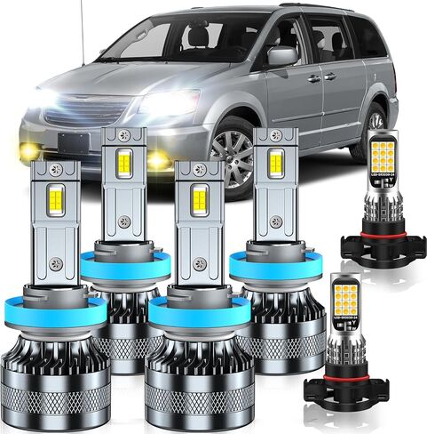 Compatible with 2007-2016 BMW 328i Fog Light Bulbs, High/Low Beam Fog Light Bulbs, 600% Brightness, 6000K White and 3000K Yellow Combo, Pack of 6 in Saudi Arabia