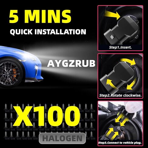 Light Bulbs Fit For Chevrolet Camaro 2010-2013,Hi Lo Dual Beam fog light,High Performance lights Bulb Combo,T10 License Plate Light,6-Pack in Kuwait