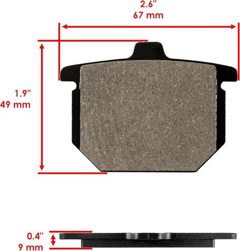 Caltric Front Rear Brake Pads Compatible with Honda Gl1100I Gl 1100I Goldwing Interstate 1980 1981 Front Rear Pads in Kuwait