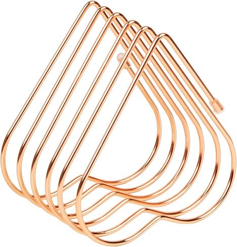 Mind Reader Heart-Shaped Desktop File Organizer, 5-Slot Metal Folder Rack, Magazine & Book Holder, Rose Gold in Kuwait