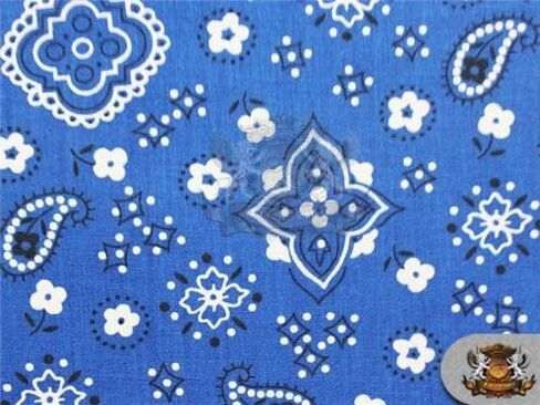 100% Cotton Quilt Prints - "PAISLEY BANDANA" Fabric / 60" Wide / Sold by the yard in Saudi Arabia