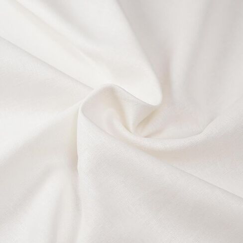 1 Yard White 55% Linen 45% Rayon Fabric by The Yard, 5.6 oz in Kuwait
