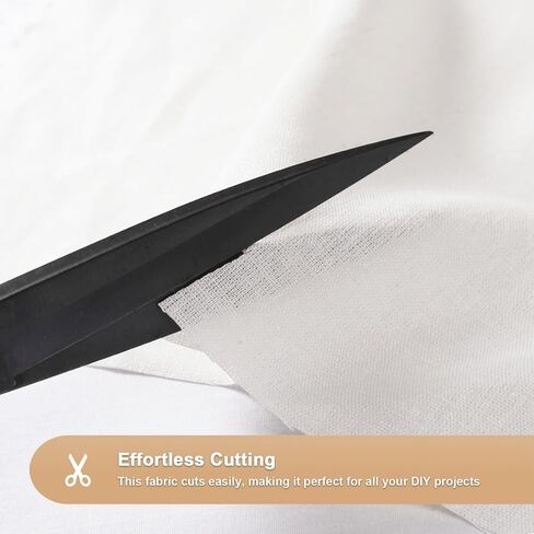 1 Yard White 55% Linen 45% Rayon Fabric by The Yard, 5.6 oz in Kuwait
