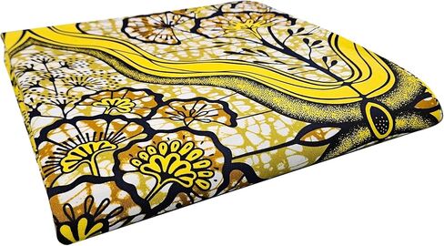 Polyester African Wax Prints Fabrics,Ankara Wax Fabric Perfect for Traditional African Attire, Party Dresses, Skirts, Headwraps, Home Decor, and DIY Crafts (6D2-4) in Kuwait
